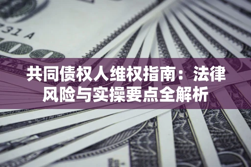 北京共同债权人维权指南：法律风险与实操要点全解析